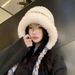 Plush fur to show off face, small autumn and winter big head circumference, warm Lei Feng cute children's straps, ear_viptrois.com