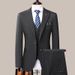 Men's suit striped suit three-piece wedding groom's dress slim small suit business casual formal suit_viptrois.com