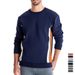 Men's Slim Fit Long Sleeve Pullover Sweatshirt – 60% Cotton Blend, Ribbed Hem & Cuffs, Casual Fall Fashion (Black/Navy/Heather Gray/Olive) S-XXL_viptrois.com
