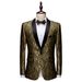 Men's Suit Top Single Western Fashion Business Jacquard Dress Banquet Performance Slim Fit 5 Colors Can Be Approved_viptrois.com