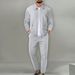 2024 Coat Autumn Youth Waffle Zip Pocket Flip Collar Slim Fit Cardigan Men's Jacket Set_viptrois.com