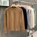 Men's Clothing Round Neck Sweater Men's Autumn And Winter New Style Light Luxury Lazy High End Hot Style White Bottoming Shirt_viptrois.com
