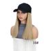 Women's Fashion Hair Wig With Baseball Cap - Natural Looking Straight Bob Lace Front Wig - High Temperature Synthetic Fiber_viptrois.com