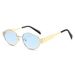 Unisex Elliptical Sunglasses Small Round Metallic Fashion Sunglasses For Men And Women_viptrois.com