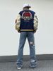 Hip Hop Patch Ripped Jeans Men's High Street Trend Embroidery Wide Straight Leg Loose Flared Pants Men_viptrois.com
