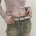 American Western distressed studded butterfly embossed belt, versatile and delicate Y2K style spicy girl belt_viptrois.com