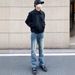 Men's Clothing Y2K Jeans Ripple High Street Flared Old Cleanfit Style_viptrois.com
