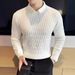 Men's Layered Collar Sweater Shirt Long Sleeve Autumn Winter Business Casual Slim Fit Knit Top Versatile Styling_viptrois.com