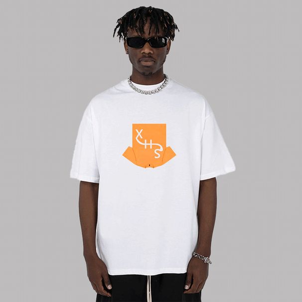 Summer Inverted T-Shirt Printed Short Sleeve Men's American Bottom Shirt Couple Half Sleeve T-Shirt_viptrois.com