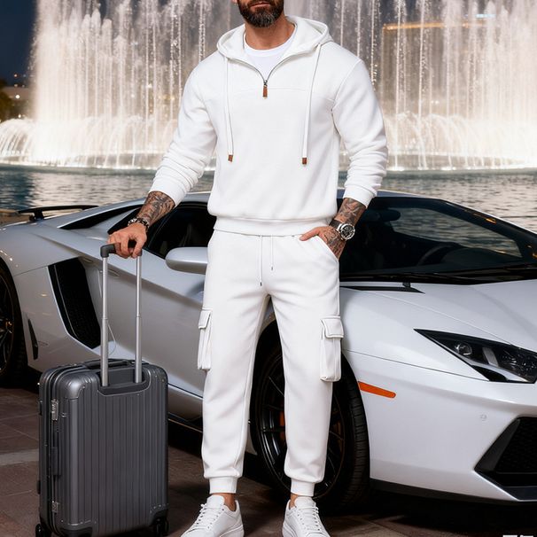 Men's Heavyweight Winter Suit Loose Fit Multi Color Workwear Trendy Sportswear Hooded Sweatshirt Set Available_viptrois.com