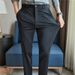 Summer Thin Men's Slim Fit Dress Pants High Elasticity Comfortable Ice Silk Korean Style Fashionable Business Trousers_viptrois.com
