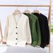 Men's Knit Cardigan – Autumn Fashion Long-Sleeve Sweater With Stand Collar (Trendy Open-Front Coat, Relaxed Fit, Vintage-Inspired Layering Piece)_viptrois.com