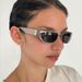 American Style Metal Cat Eye Personalized Concave Shaped For Hot Girls On The Street Fashionable UV Resistant Sunglasses_viptrois.com