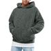 Premium Fleece-Lined Men's Hoodie - Soft Rabbit Fur Winter Pullover With Ribbed Hem & Kangaroo Pocket_viptrois.com