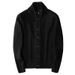 Loom Loom European Station Men's Cardigan 2023 Autumn Winter New Stand Collar Sweater Knitted Solid Color Jacquard Casual Simple_viptrois.com