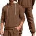 Men's Hoodie & Joggers Set – Oversized Pullover With Drawstring Hood (Long Sleeve Loungewear For Fall/Winter)_viptrois.com