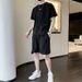Summer New Plus Size Casual Clothing T-Shirt Short Sleeve Sports Men's Two-Piece Set_viptrois.com
