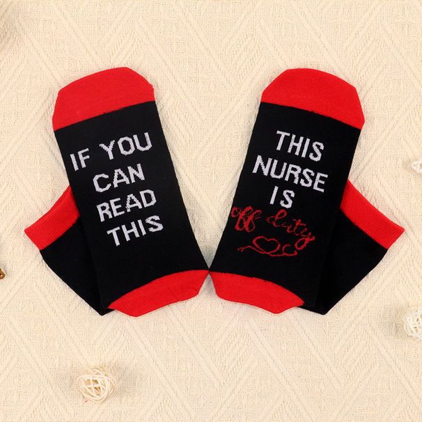 Cotton mid-tube socks sole letter jacquard creative leisure sports socks_viptrois.com