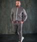 Men's Clothing Thin Plaid Fashion Zipper Jacket Trousers _viptrois.com