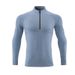 Men's Clothing Casual Zipper Training Long Sleeve Cross Border Quick Drying Stand Collar Reflective Strip Sports Fitness Running Clothes_viptrois.com