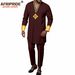 Men's clothing African ethnic solid color cotton men's casual jacket + pants_viptrois.com