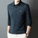 Nordmann New Men's Polo With Turn-down Collar, Long Sleeve T-shirt, Autumn Business Casual Fashion Versatile Base Shirt_viptrois.com