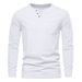 Autumn Winter Casual V-Neck Fashion Trend Sports Slim Pocket Men's T-Shirt Long Sleeve Top_viptrois.com