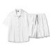 Men's Clothing Short Sleeved Ice Silk Shirt Men's Trendy Half Sleeved Shirt Men's Clothing Trendy Two Piece Suit_viptrois.com