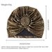 Ladies' Headscarf GOLDEN BLOOM - Embroidered Turban Hat (Ethnic Elegance, Fashion Trends, Hot Seller)_viptrois.com