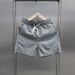 Men's Clothing Trendy Casual Three Quarter Pants Couple Drawstring Solid Color Beach Pants_viptrois.com