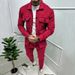 Men's Clothing Fashion Jacket Casual Pants Two Piece Set Hot Selling Men's Clothing New Style Repair Trend Solid Color Men's Suit_viptrois.com
