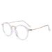 Women's Eyewear Frames Metal Round Frame Flat Glasses Anti Blue Light Glasses Internet Celebrity Student Glasses Frame Can Be Matched With Glasses_viptrois.com