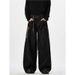 Men's Clothing American Retro Silhouette Black Scimitar Jeans Men Snakeskin Patchwork Pockets Loose Wide Leg Jeans_viptrois.com