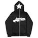 European And American Diablo Pentagram Printed Sweatshirt Men's And Women's Hoodies Gothic Couple Harajuku Long Zipper Sweater_viptrois.com