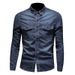 Men's Clothes Cotton Denim Shirt M5xl For Men_viptrois.com