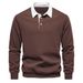 Pure 2025 New Autumn Long Sleeve Polo Collar Trendy European Size Export Men's Sweatshirt High Quality Casual Versatile Men_viptrois.com