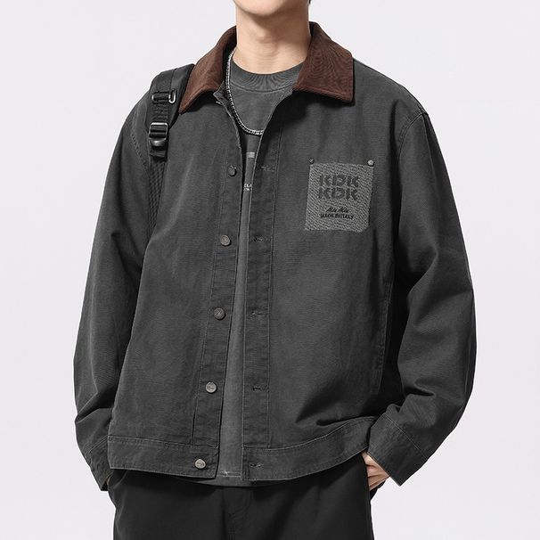High-End Casual Jacket For Men, And Autumn, Turn-Down Collar, Trendy Brand, 2025 New Japanese Style, Plus Size, Spring_viptrois.com
