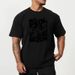 Fitness Short Sleeve Cotton Top 240g Summer Sweat Absorbing Breathable Bottom Shirt Loose Shoulder Sleeve T-Shirt_viptrois.com