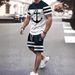 Men's 3D Print Sportswear Set Short Sleeve Casual Thin Trendy Summer Fashion Shorts Spring/Summer_viptrois.com