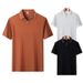 Men's Clothing New Style Lapel Casual Polo Shirt Men's Short Sleeved Thin T Shirt Simple Lapel T Shirt Men's Clothing_viptrois.com