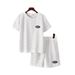 Kid's Clothing 2024 Spring and Summer Three-dimensional White Fabric Short-sleeved T-shirt & Shorts Two-piece Set_viptrois.com