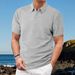Men's Breathable Jacquard Short Sleeve Shirt - Loose Fit & Moisture-Wicking For Summer Casual Wear_viptrois.com