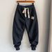 Men's Trendy Casual Jogger Pants - Soft Polyester Slim Fit Elastic Waist Comfortable Streetwear For Autumn_viptrois.com