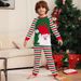 Christmas Letter striped Christmas family dress printed home dress pajamas_viptrois.com
