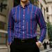 Men's Slim-Fit Striped Long Sleeve Shirt – Wrinkle-Resistant Business Casual With Chest Pocket (M-5XL)_viptrois.com