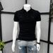 Men's Clothing Summer High End Embroidery Slim Lapel Short Sleeve Versatile New Style Trendy Handsome Casual T Shirt_viptrois.com