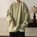 New trendy and cool solid color casual sweater for men, autumn and winter round neck pullover for teenagers, knitted sweater, trendy and long_viptrois.com