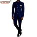 Men's clothing African ethnic solid color men's casual jacket + pants_viptrois.com