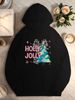 HOLLY JOLLY Holiday Illustration Women's Plus Size Hoodies_viptrois.com