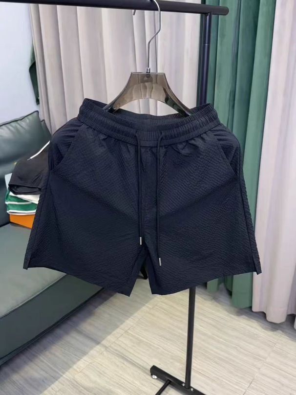 Summer Men's New Fashion Sports Light Luxury Versatile Simple Breathable Waffle Quick-Dry Five-Point Beach Shorts_viptrois.com